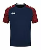 JAKO Camiseta Performance, Azul Marino/Rojo, 4XL para Hombre