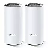 TP-Link Deco E4 (2-Pack) -AC1200 Repetidor Mesh Wi-Fi Inteligente, Doble Banda hasta 260 m², 2xPuertos 100/10 Mbps, MU-MIMO, hasta 100 Dispositivos, Adecuado para Xiaomi Mi Box, Color Blanco