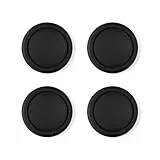 PlayVital 4 Piezas de Agarres para el Pulgar para Nintendo Switch 2 (2025), Tapas de Silicona para Joysticks, Tapones para Joycon, Diseño Ergonómico, Cómodo y Antideslizante (Negro)