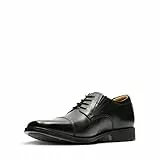 Clarks Tilden Cap, Zapatos para Hombre, Negro Black Leather, 43 EU