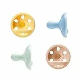 Tommee Tippee Chupete anatómico ligero, 0-6m, paquete de 4, diseño ligero de silicona de una sola pieza, tetina simétrica