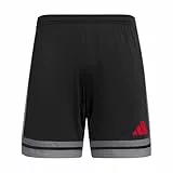 adidas Hombre SQUADRA25 Short, Black/Team Grey Four/Pure Ruby, L