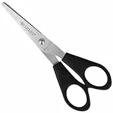 Westcott Tijeras de 5' (12,7 cm) | Tijeras de oficina con mangos de plástico negro | Cuchillas extraafiladas, acero inoxidable | E-31150 00