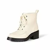Amazon Essentials Botas con puntera de mocasín Mujer, Crudo Cuero de Imitación, 44.5 EU