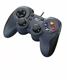Logitech F310 Gamepad con Cable, Distribución Tipo Consola, Mando de Dirección 4 Conmutadores, Comodidad de Sujeción, Cable 1,8m, PC - Azul/Gris