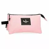 Pepe Jeans Aris Colorful Estuche Triple Rosa 22x12x5 cms Poliéster by Joumma Bags