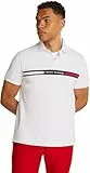 Tommy Hilfiger Polo de Manga Corta Hombre Chest Insert Regular Fit, Blanco (White), M