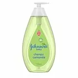 JOHNSON’S Baby Shampoo Camomila con fórmula No llores más (750 ml), champú infantil para niños y bebés hipoalergénico y con pH equilibrado, champú sin parabenos