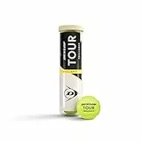 DUNLOP Pelota de Tenis Tour Brilliance: para Todas Las Superficies (4 Pelotas)