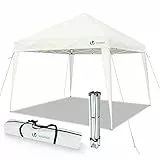 VOUNOT Gazebo Plegable Cenador 3x3 m Pabellon de Jardin Pop Up, Blanco
