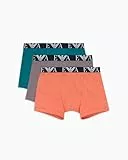 EMPORIO ARMANI 3-Pack Boxer Ropa Interior de Hombres, Shark/Harbor Blue/La, M