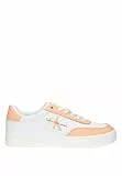 Calvin Klein Jeans Classic Cupsole Low Lace LTH ML YW0YW01296, Zapatilla con Suela Mujer, Blanco (Bright White/Apricot Ice), 38 EU