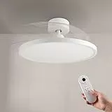 M mimotec – Ventilador de Techo con luz Paack 58W, mando a distancia, motor DC 22W+Luz Led 36W, 6 velocidades, Silencioso, 3 Aspas, 107cm, función verano-invierno, temporizador