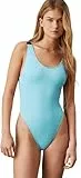 Calvin Klein Traje de baño Mujer Scoop Back One Piece Nylon Espalda Baja, Azul (Blue Punch), XL