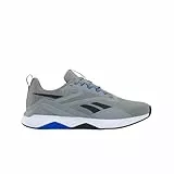 Reebok Nanoflex Tr 2, Zapatillas Hombre, Grey 3 Black Optimum Blue, 45 EU