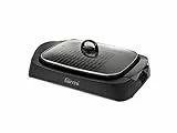 Girmi BQ90 Griglia & Barbecue, Tapa de vidrio templado, Ajuste de temperatura, 2200 W, Negro