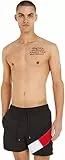 Tommy Hilfiger Bañador para Hombre SF Medium Drawstring Pernera Larga, Negro (Black), XL