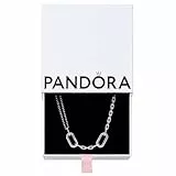 PANDORA ME Collar doble de plata de ley con eslabones, 45
