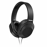 Philips H2005BK/00 Auriculares Estéreo con Cable 2 m, Auriculares Supraaurales (Altavoces 40 mm, Aislamiento del Ruido Pasivo, Banda de Sujeción Ajustable y Ligera) Negro - Modelo 2020/2021