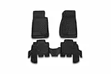 Alfombrillas 3D TPE para Jeep Wrangler 4P 2007-2018 | SUV | 100% Adaptadas | 4 Piezas