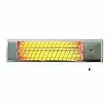 Svan Estufa Eléctrica Bajo Consumo Plata SCEH1500HM. 1500W, 3 Niveles de potencia, Calefacción por Tubo halógeno, Incluye Kit de Montaje en Pared