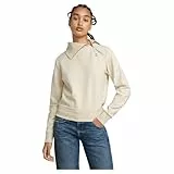 G-Star para Mujer Jersey Asymmetric Zip Snug, Blanco (Chalk D25303-D704-127), L