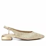 XTI - Zapato Mujer Oro - Calzado Cómodo y Versátil - Moda Casual - Modelo 14379401 (Talla 39)