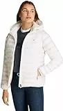 Tommy Hilfiger Mujer Cazadora Padded Global Stripe Jacket Cazadora de Entretiempo, Beige (Ancient White), XXS