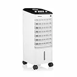 Tristar AT-5445 Climatizador portátil 2 en 1 oscilante 45°, depósito de agua 4 L, temporizador 1-7h, 3 velocidades, 2 recipientes congelables incluidos, 326,4 m³/h., Función Humidificador, 65 W