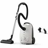 AEG AB51C1SW Aspiradora de Trineo con Bolsa, 750W de Potencia, 3,5L de Capacidad, Cable de 8,5m, 79dB de Ruido, Filtro Lavable, Cepillo Todo Suelo, Boquilla 2 en 1, Incluye 1 Bolsa, Blanco
