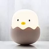 FemKey Luz Nocturna Infantil, Luz de Bebé USB con Control Táctil, Lámpara de Noche para Niños de Silicona, Luz de Pollito Ideal para Bebés y Niños Ajuste de Brillo (luz amarilla cálida)
