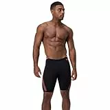 Speedo Hyperboom Placement Jammer | Swim Training | Fitness | Chlorine Resistant Jammer para Hombre, Black/Hyper Yellow, 40