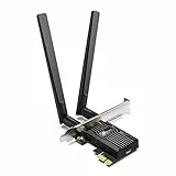 TP-Link Archer TX55E Tarjeta de Red PCLe AX3000, Wi-Fi 6 con Bluetooth 5.2, 2X Antenas Multidireccionales, Intel WiFi 6, Disipador de Calor, WPA3, Negro