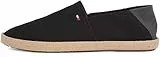 Tommy Hilfiger Alpargatas Hombre Core Textile con Logotipo, Negro (Black), 44