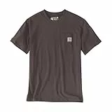 Carhartt Relaxed Fit Heavyweight Short-Sleeve K87 Pocket T-Shirt Camiseta Work Utility, Dark Sepia, L Hombres