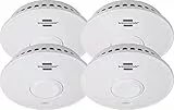 Brennenstuhl Set de Detector de Humo RM L 3101/4 detectores conectables por radiocomunicación (conectar hasta 40 detectores inalámbricos, con batería de 10 años, Probado según DIN EN 14604)