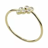 Fossil Anillo Para Mujer Sadie, Longitud: 20.40mm X 20.70mm (4/5In X 4/5In) Anillo De Acero Inoxidable Dorado, JF04114710