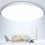 OUILA Plafon LED Techo, 24W 2000LM 6500K Lampara Techo, IP44 Ø28cm Plafones para Techo Led Lampara Led Techo Dormitorio Cocina Pasillo Baño Sala