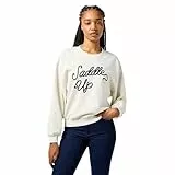 Wrangler Oversized Sweat Sudadera, Blanco Vintage, XL para Mujer