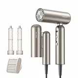 DREAME Pocket Neo Secador de Pelo de Alta Velocidad, 3 Formas Plegables, 300 g, Motor de 110 000 RPM, 300 Millones de Iones Negativos/cm³, Temperatura Constante de 57 °C, Secado en 40 Segundos, Dorado