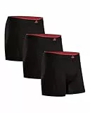 DANISH ENDURANCE Calzoncillos Hombre Boxer de Bambu, con o Sin Bragueta, Suaves y Elásticos, 3 Pack, Negro, M