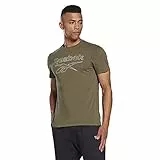 Reebok Identity Camo Camiseta, Hombre, Army Green, S