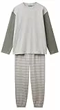 United Colors of Benetton Pig(Maglia+Pant) 30964p02u Juego de Pijama, Gris, S para Hombre