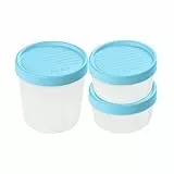 Tatay Set de 3 Fiambreras de Alimentos, 2 x 0.5L, 1 x 1L, Tapa de Rosca, Libre de BPA, Apto Microondas y Lavavajillas, Color Azul