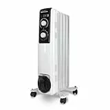 Orbegozo RF 1000, Radiador eléctrico bajo consumo, 1000 W de potencia, 5 Elementos, termostato regulable, luces led, 2 niveles de potencia