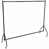 Amazon Basics Perchero para ropa, 1,8 x 1,5 m, negro.