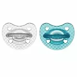 Chicco Physio Luxe Chupete para Bebés 16-36 Meses, Chupete recién nacido, 100% Silicona Suave y flexible, Pezón Suave, Apoya Respiración Fisiológica y Desarrollo Boca, Azul y Transparente, 2 ud