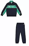 Champion Legacy Boy-Icons Full Zip Hooded Sweatsuit Chándal, Azul (BS501), 15-16 Años para Niños
