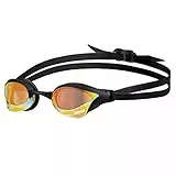arena Cobra Core Swipe Mirror Gafas de Natación de Competición Unisex para Adultos, Gafas de Natación con Lentes de Espejo Curvadas, Antivaho, Protección UV, 5 Puentes Nasales Intercambiables