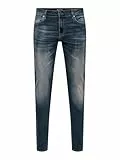 ONLY & SONS Onsloom Slim Ebony 0366 Dot Dnm Noos, Dark Azul Denim, 36W / 30L Hombres